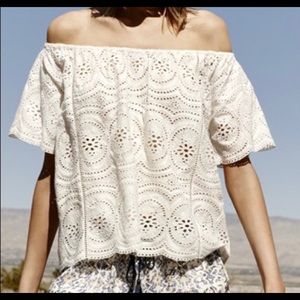Philosophy eyelet top, size small